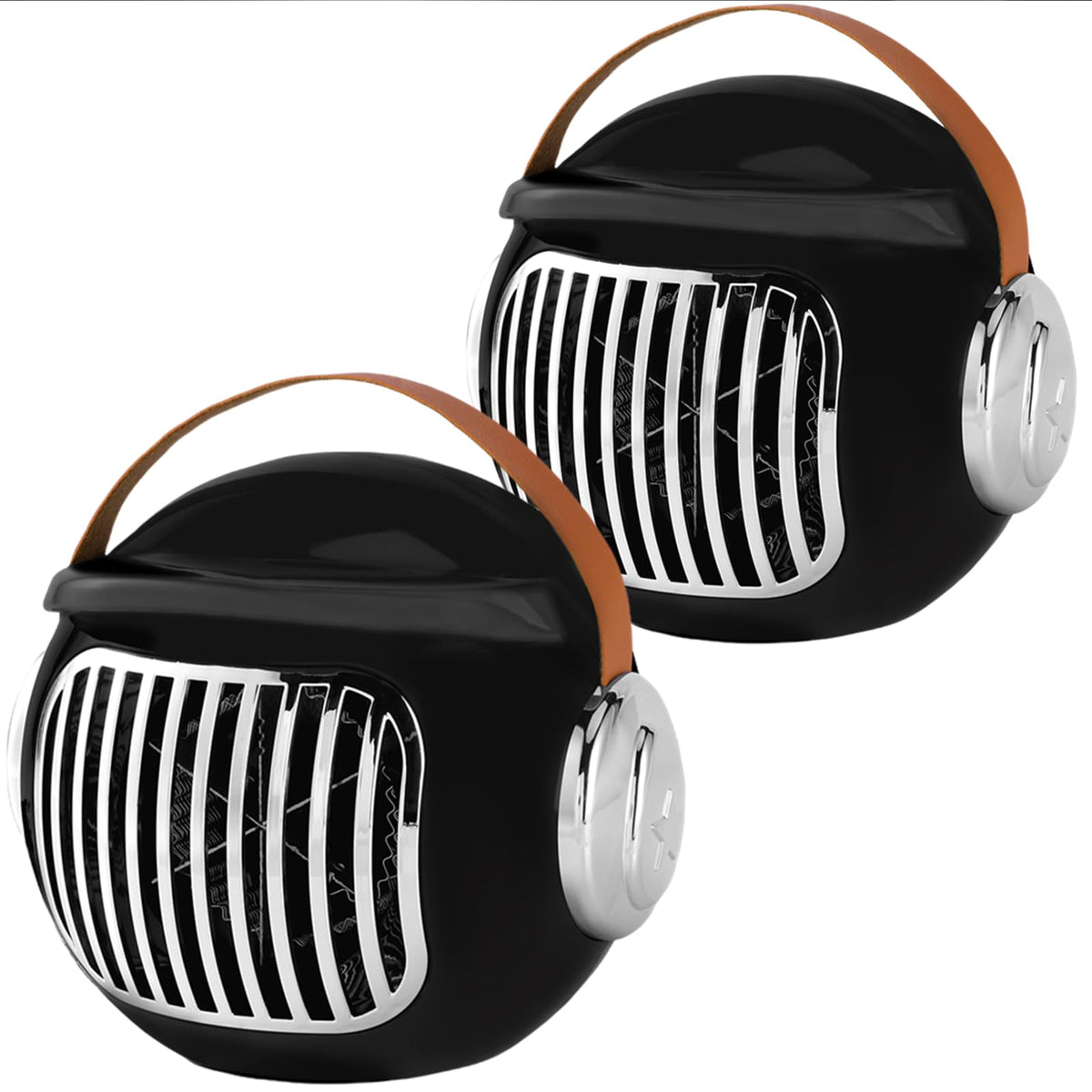 2 Pack Small Desk Heater for Office, Compact Personal Electric Heater with PTC Ceramic Fast Heating 500W, Energy Efficient for Indoor Use, Safe with Overheating & Tip-Over Protection