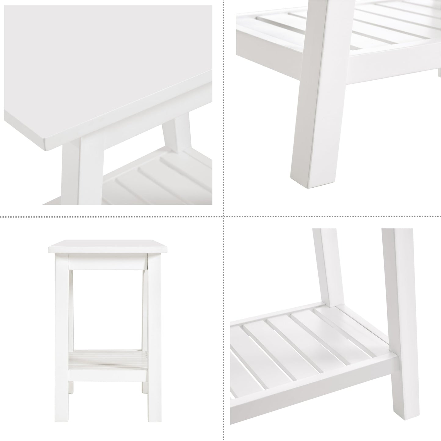 Alaterre Furniture Dorset Bench Stool with Storage – Multi-Functional and Space-Saving Wooden Seat with Bottom Shelf for Bathroom, Entryway, Bedroom, or Kitchen Seating & Organization