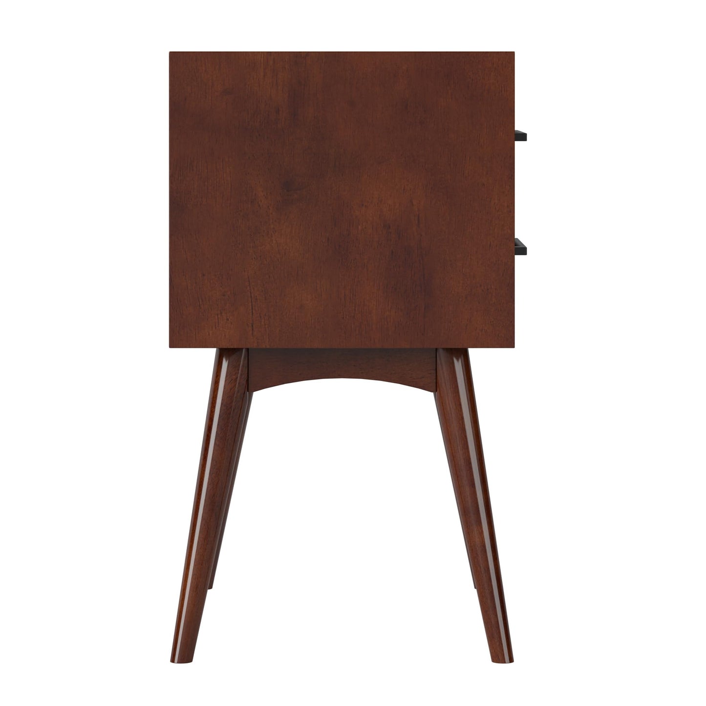 AFI, Pasadena Solid Wood Mid-Century Modern 2 Drawer Nightstand, Walnut