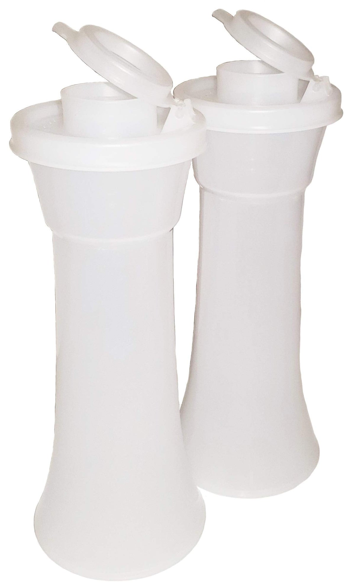 Tupperware Classic Sheer Tall Hourglass Salt and Pepper Shakers Set
