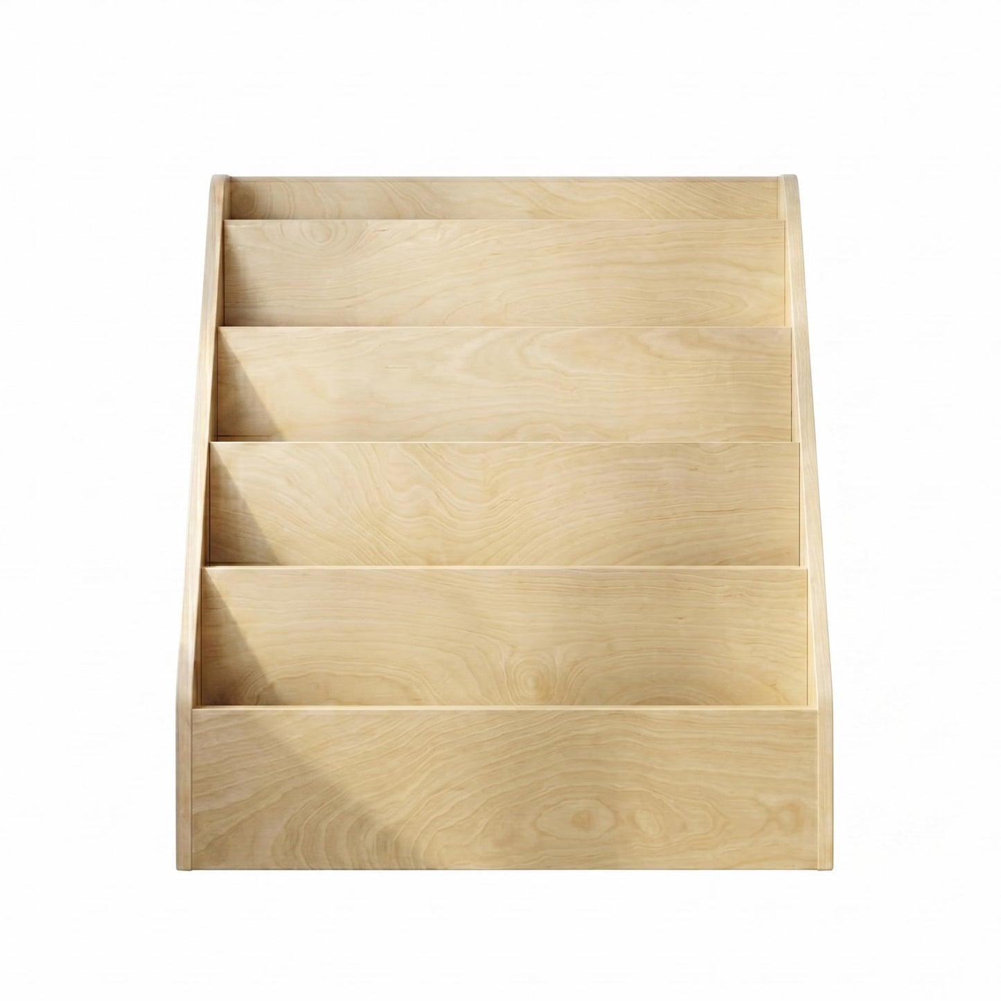 Humble Crew Kids Bookshelf, 5-Tier Front Facing Bookcase, Solid Wood Montessori Toddler Bookcase for Playroom, Bedroom & Reading Corner, 44” Wide