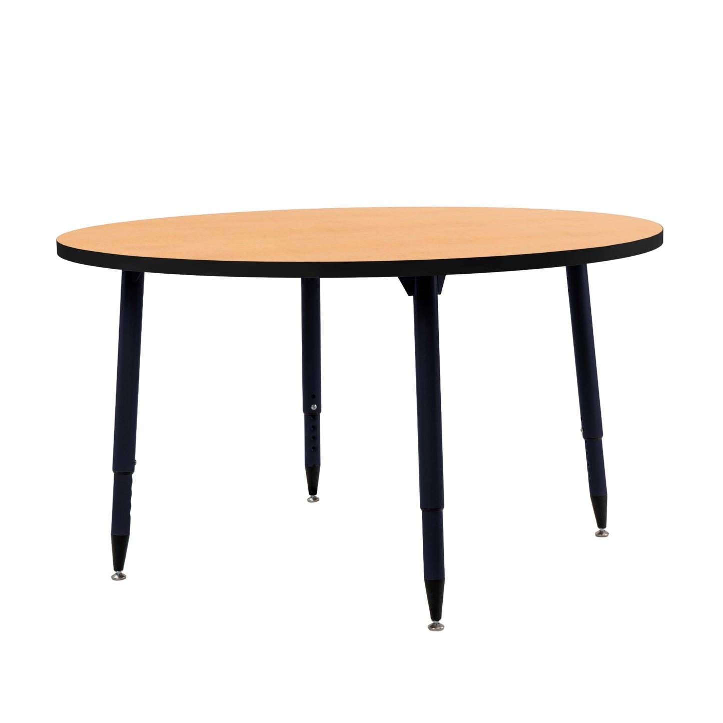 Adapte Commercial Classroom Activity Table - 48" Round, ADA Compliant Tapered Legs with Glides & Casters, Adjustable Height 22-34" Wheelchair Accessible, School & Office Furniture
