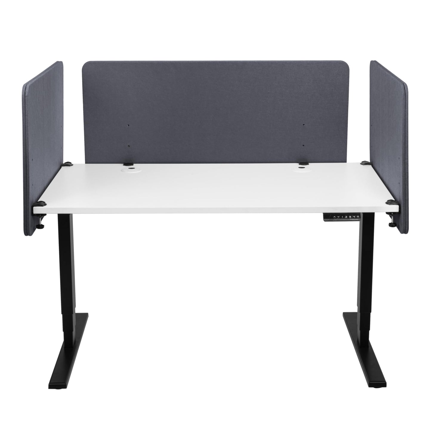 Progressive Desk Privacy Acoustic Panel 2 x 29″ - Desk Divider - 29 Inch Sound Proof Dividers - Dark Gray