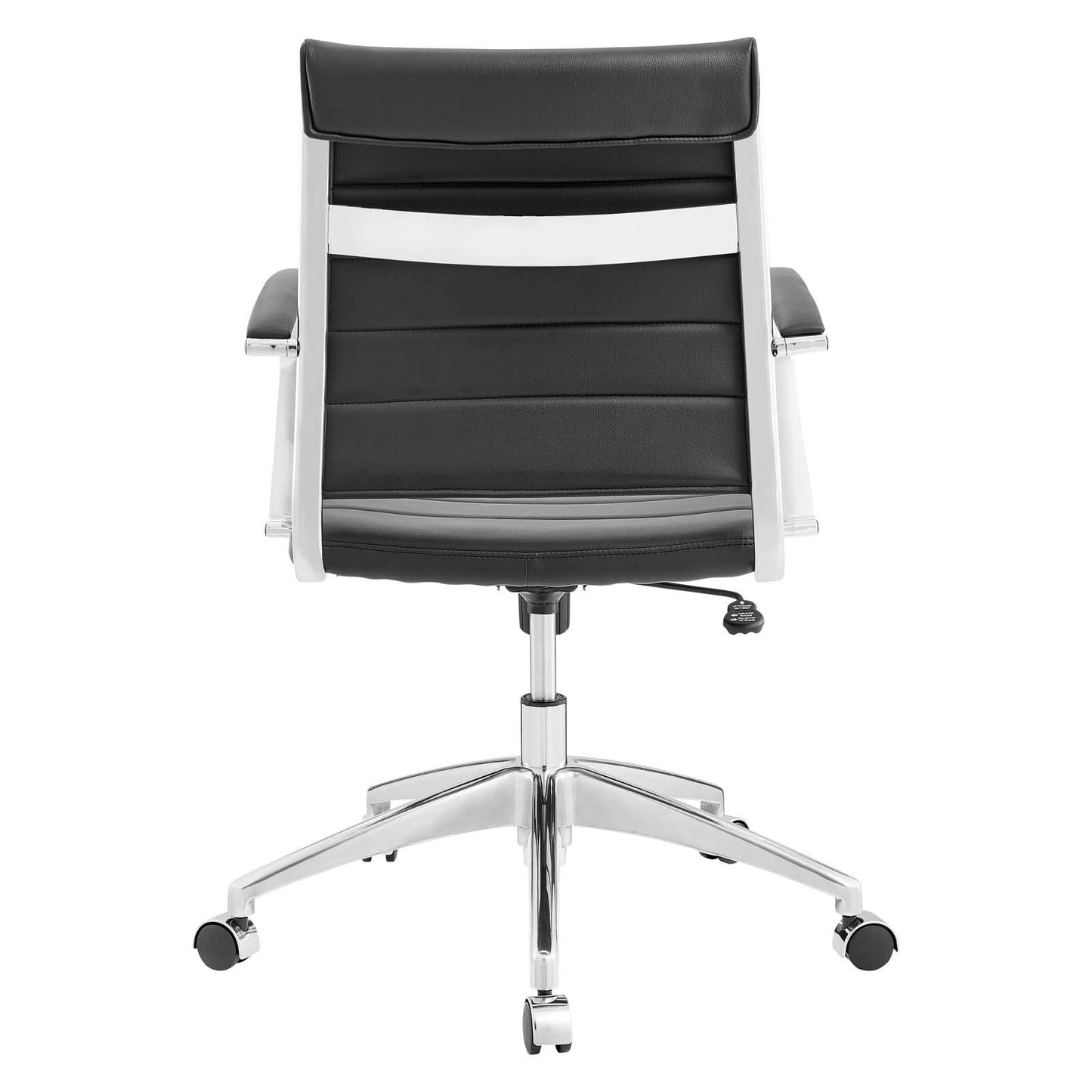 Modway Jive Ribbed, Mid Back Office Chair, Black
