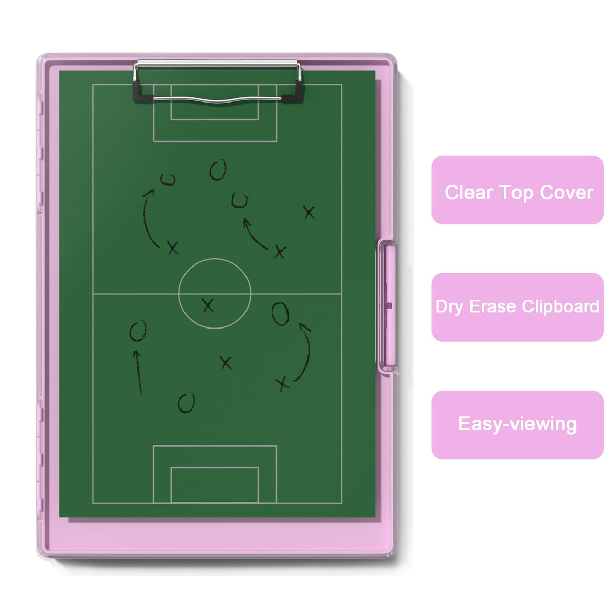 Hongri Clipboard with Storage, PalePink 8.5 x 11 Folder Nursing Side Opening, Heavy Duty with Dual Compartment, Smooth Writing for Teacher, Size 13.3 x 9.4 x 1.5 in, Office & School Supplies