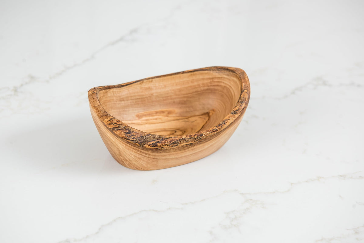 Lipper International Olive Wood Oval Fruit Bowl