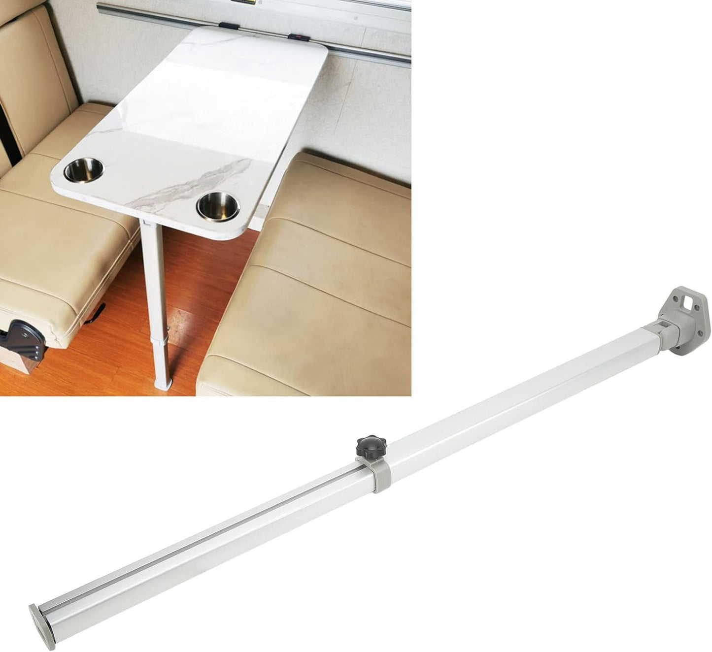 EIMSOAH Folding Table Legs Telescopic Adjustable Bar Desk Legs (Aluminium Alloy) Height Foldable Space Saving for RV Caravan Boat Yacht Office Home Furniture