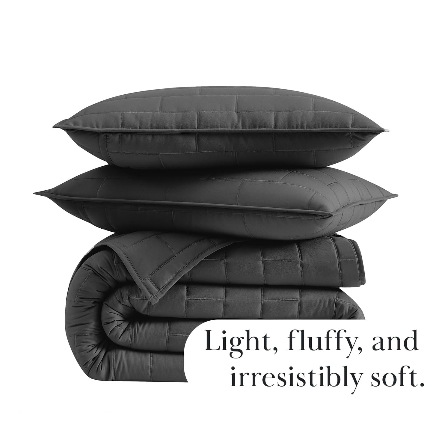 Southshore Fine Living, Inc. Twin Daybed Comforter Set, 6-Piece Twin Bedding Set with Daybed Cover, 3 Pillow Shams, Bed Skirt, Throw Pillow - Day Bed Quilt Set, Brickyard Black