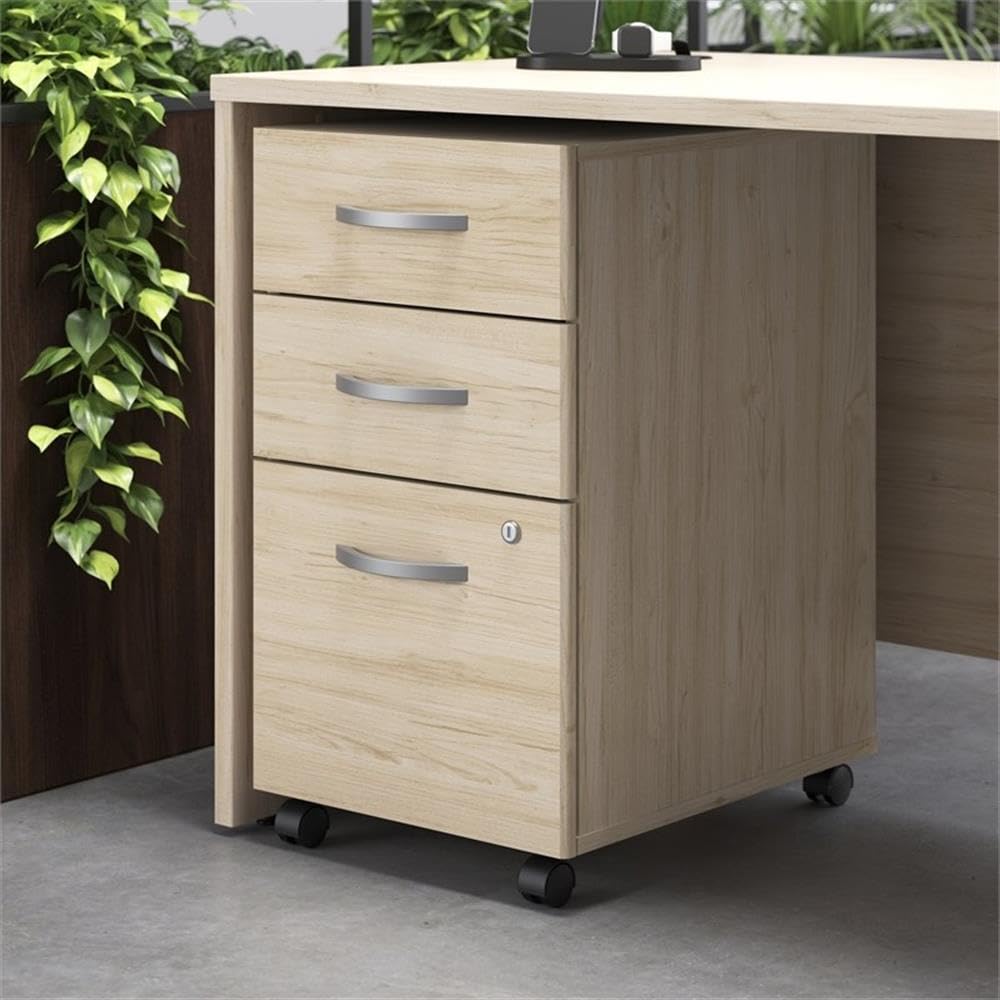 Bush Business Furniture Series C Collection 60W x 43D Right Hand L-Bow Desk Shell in Hansen Cherry, Large Office Workstation for Professional Workspace