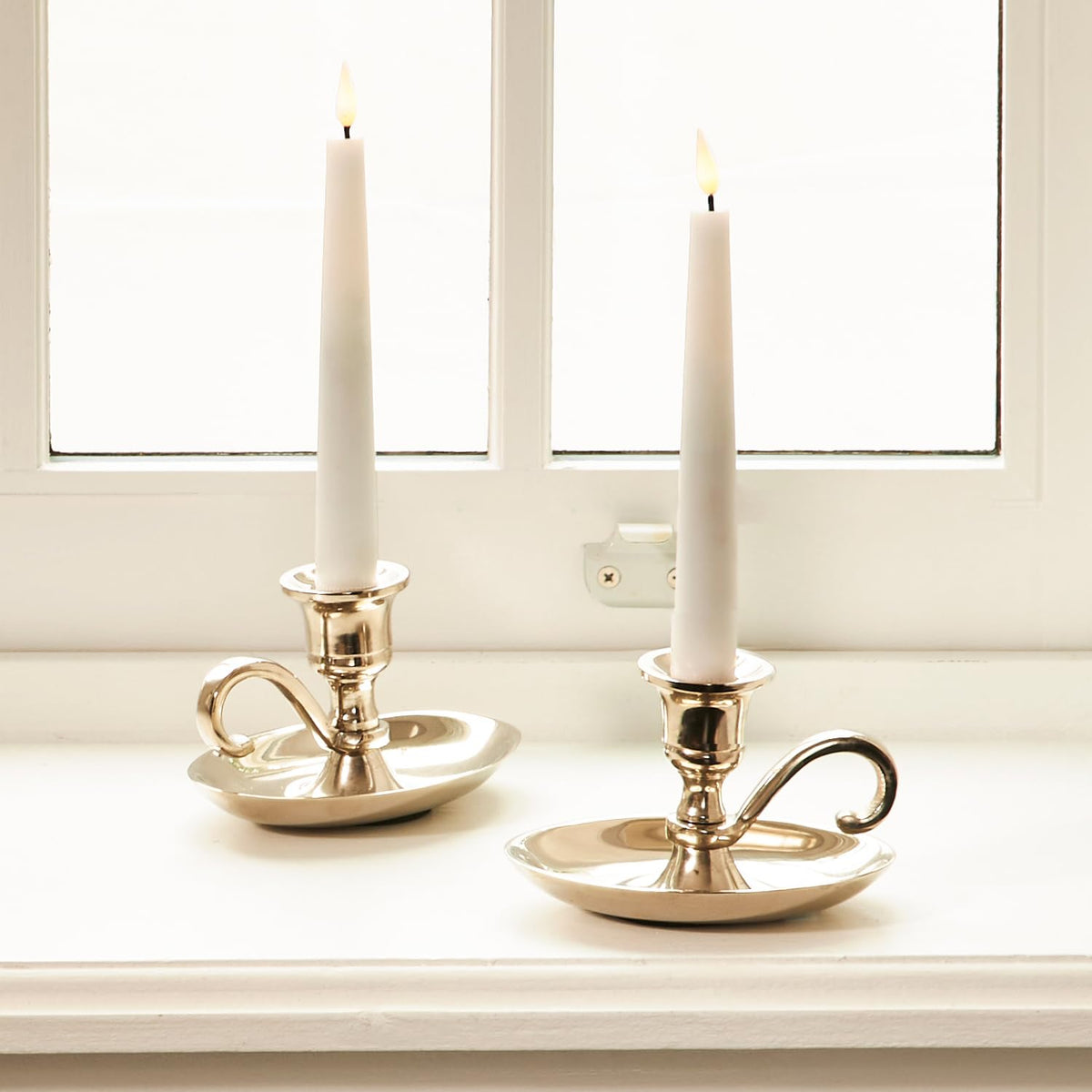 LampLust Flameless Taper Candles, Realistic Flame with Wick, 7 Inch, 10 Pack, Ivory Wax, Flickering Flameless Candle LED, Remote Included, Home Decor, Christmas Party Decorations, Wedding Centerpiece