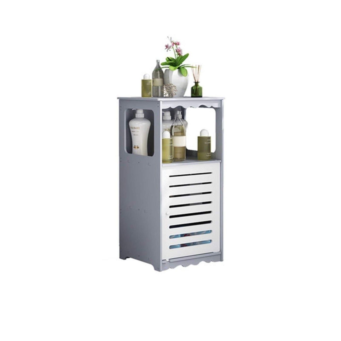 U5GAAALPPQ9 Bathroom Cabinet Free Punching Floor-Standing Multi-Layer Corner Cabinet Wardrobe Waterproof Simple Home