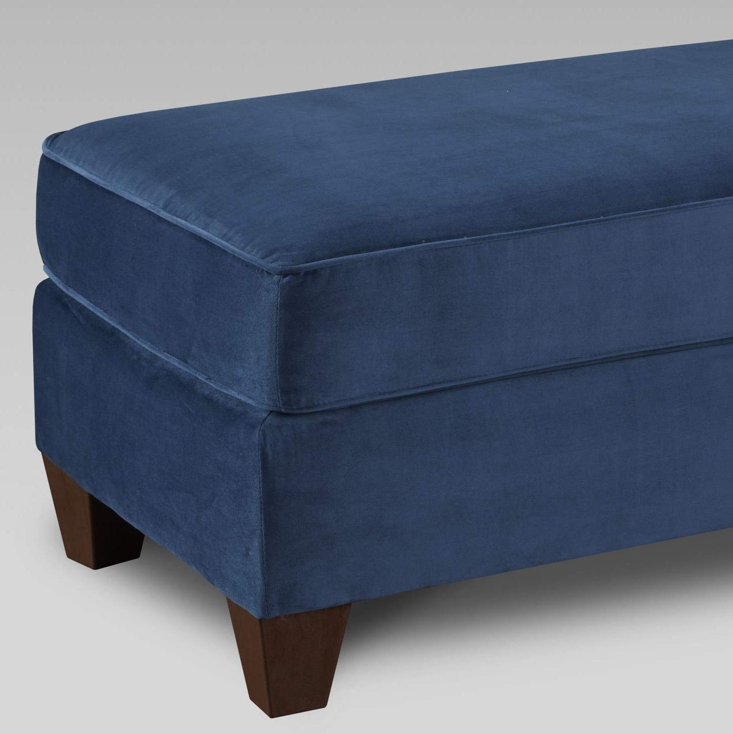 Roundhill Furniture Camero Fabric Cocktail Ottoman, Navy Blue