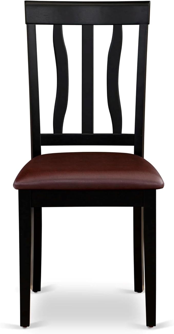East West Furniture ANC-BLK-LC Antique Dining Room Chairs