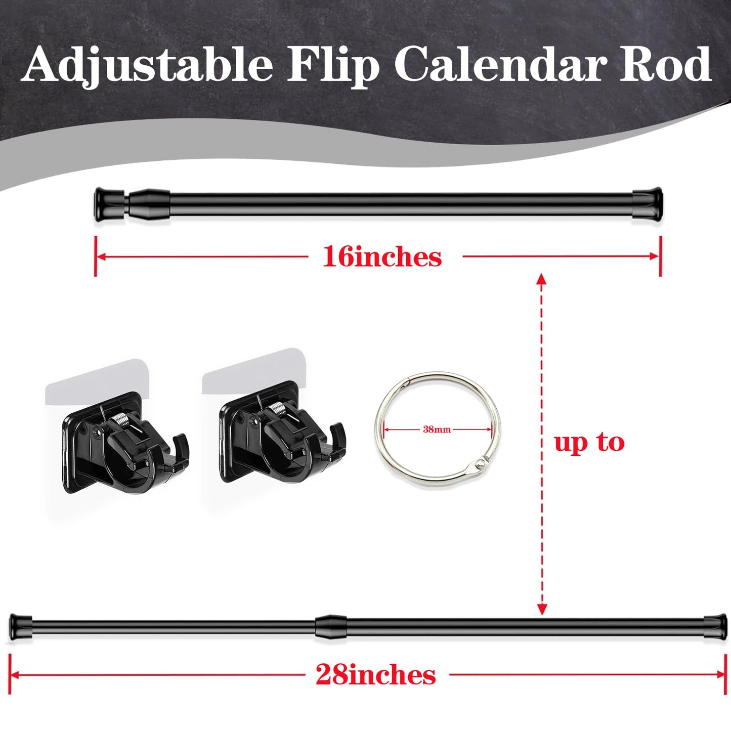 Flip Calendar Bulletin Board Set Classroom Decorations for Whiteboard with Adjustable Flip Calendar Rod Holder Date Cards Days of The Week for Classroom School Supplies(Greenery)