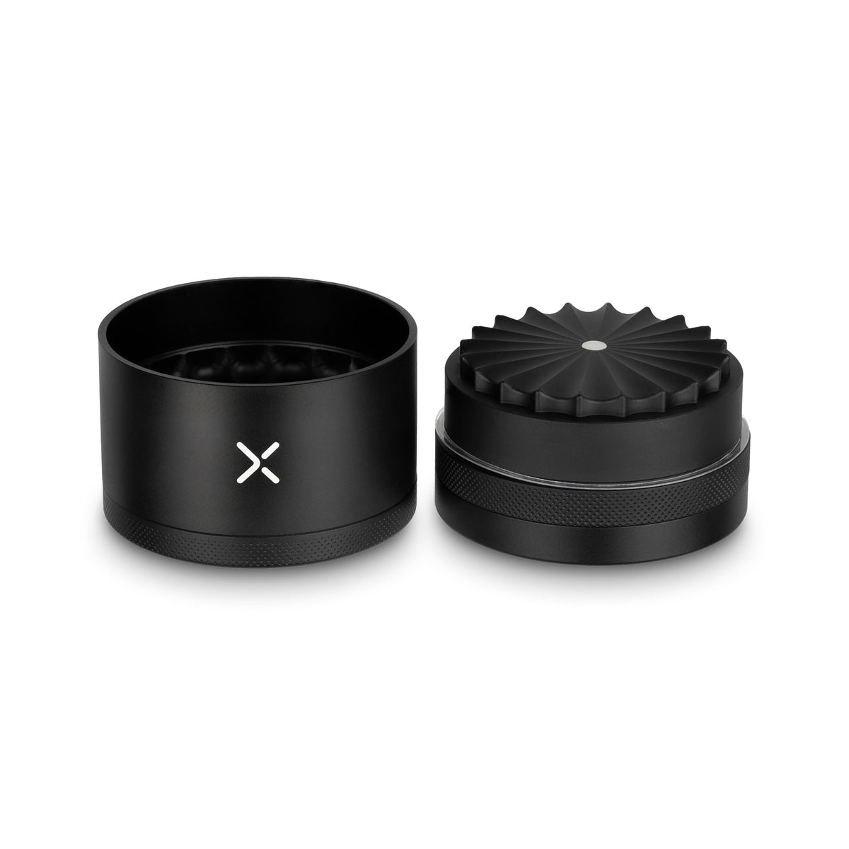 MillX Premium Toothless 2.5 Inch Aluminum Spice & Herb Grinder, Extra Storage Compartment, Manual Kitchen Use, Jam-free and Smooth Grinder (Matte Black)