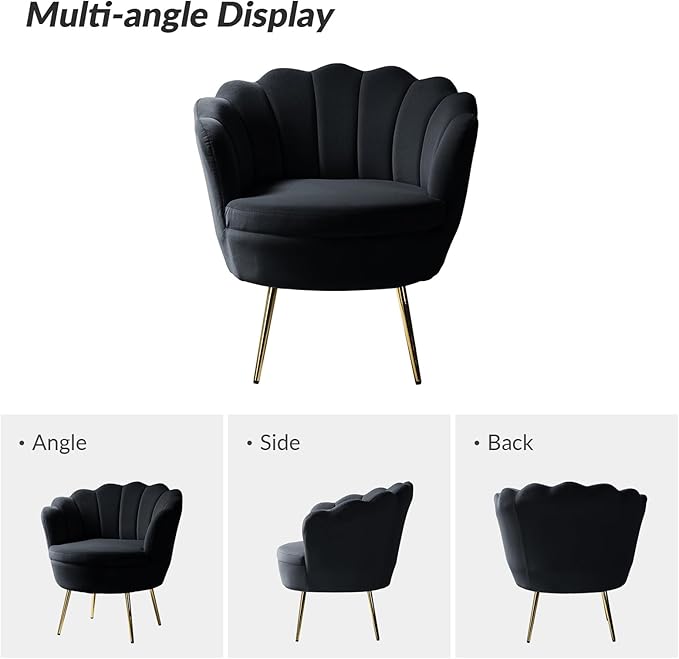 HULALA HOME Modern Velvet Accent Chair