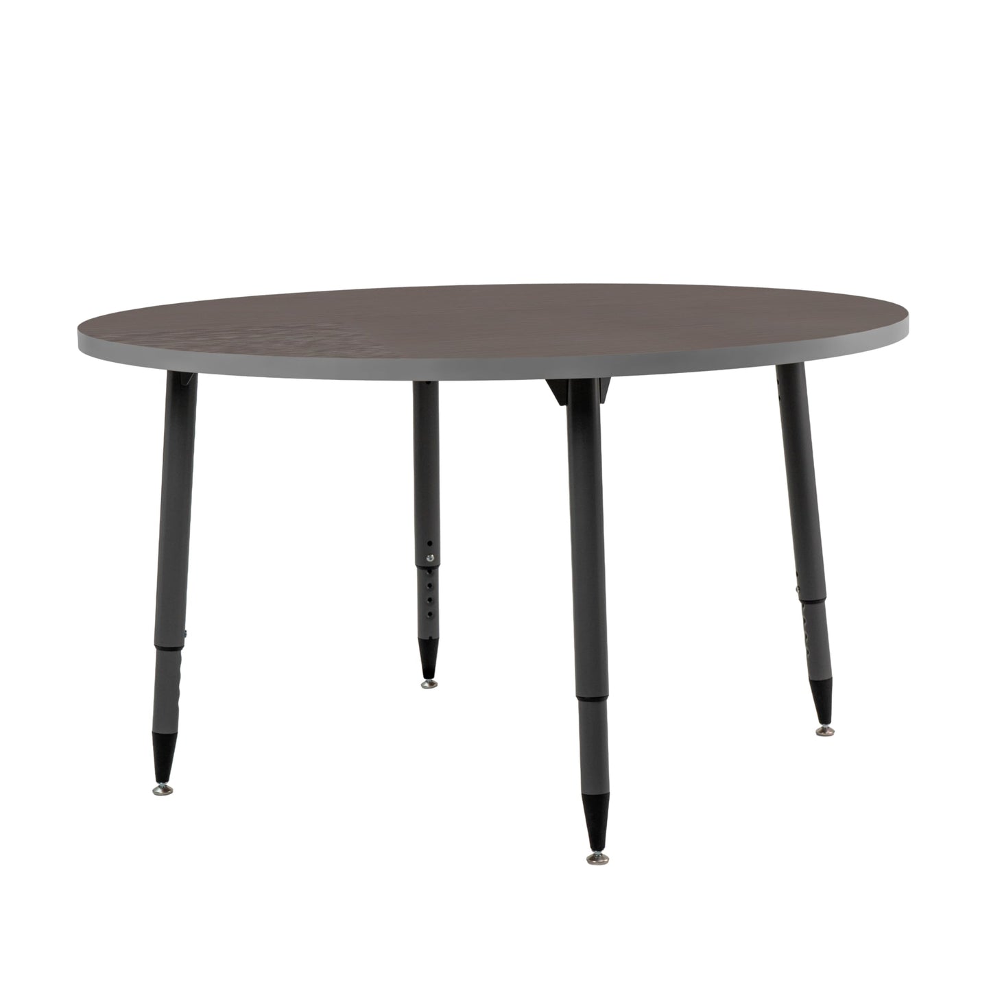 Adapte Commercial Classroom Activity Table - 48" Round, ADA Compliant Tapered Legs with Glides & Casters, Adjustable Height 22-34" Wheelchair Accessible, School & Office Furniture