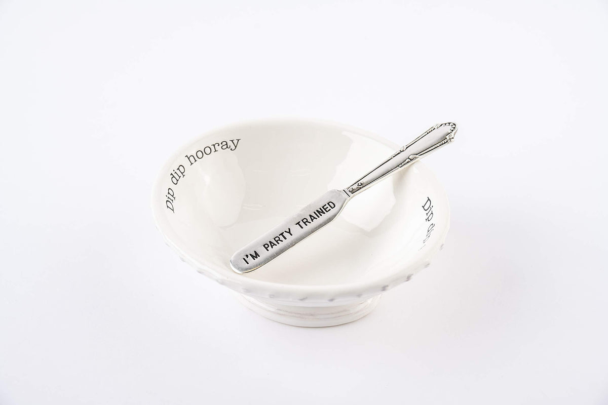 Mud Pie Dip Bowl Set, Hooray, 2" x 6"