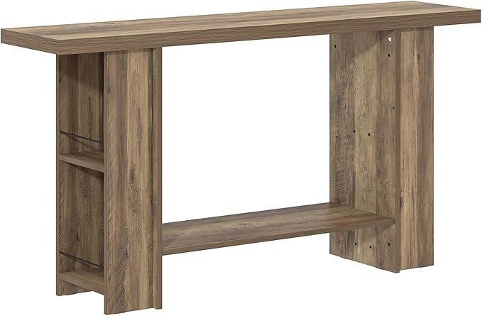 FOLUBAN 53 Inch Long Entryway Table, 2-Tier Wood Console Table