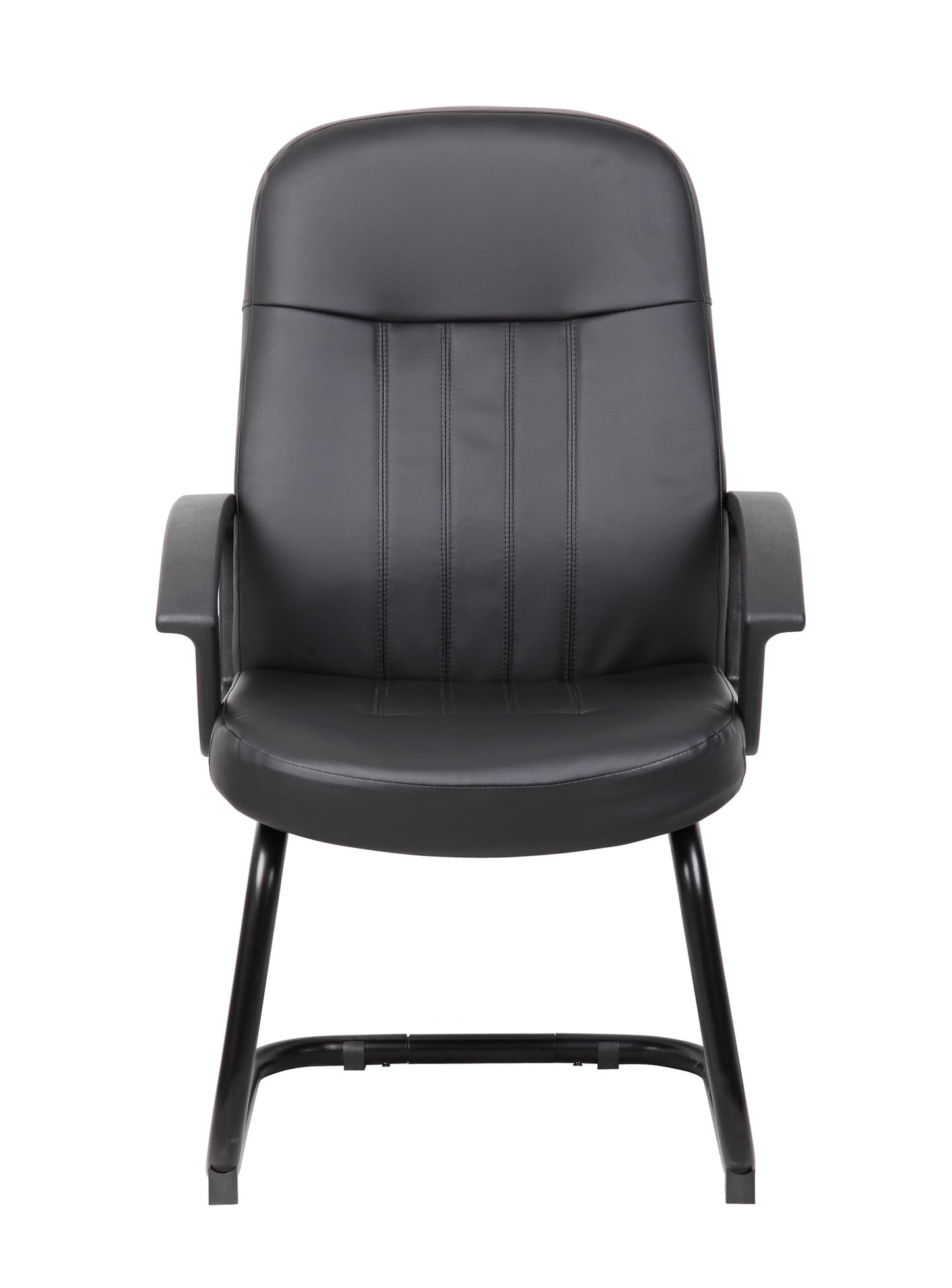 Boss Office Products Executive LeatherPlus Budget Guest Chair in Black, 250 (B8109)