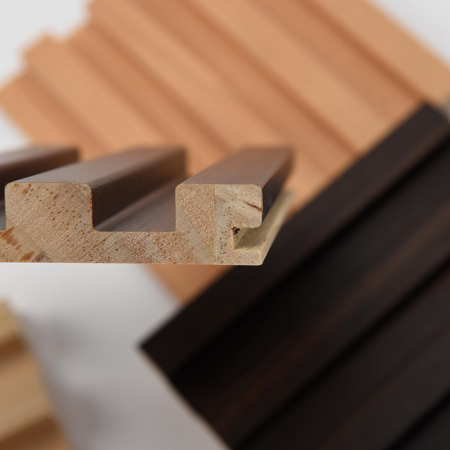 Art3d Slat Wood Wall Paneling for Interior and Ceiling Decoration - 5 Samples Pack, 6 x 5.7in.
