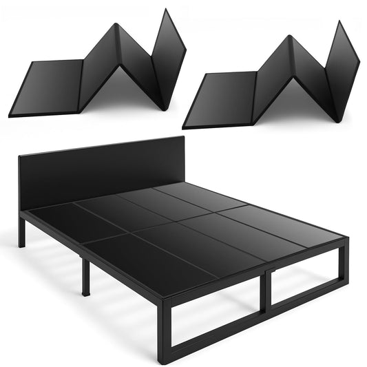 10mm Bunkie Board Queen Size 60 x 80'' Heavy Duty bunkie board queen Moisture Resistant Sleeper Sofa Support Under Mattress for Metal Frame Low Profile Bed Support, Platform Bed and Couch(Black)