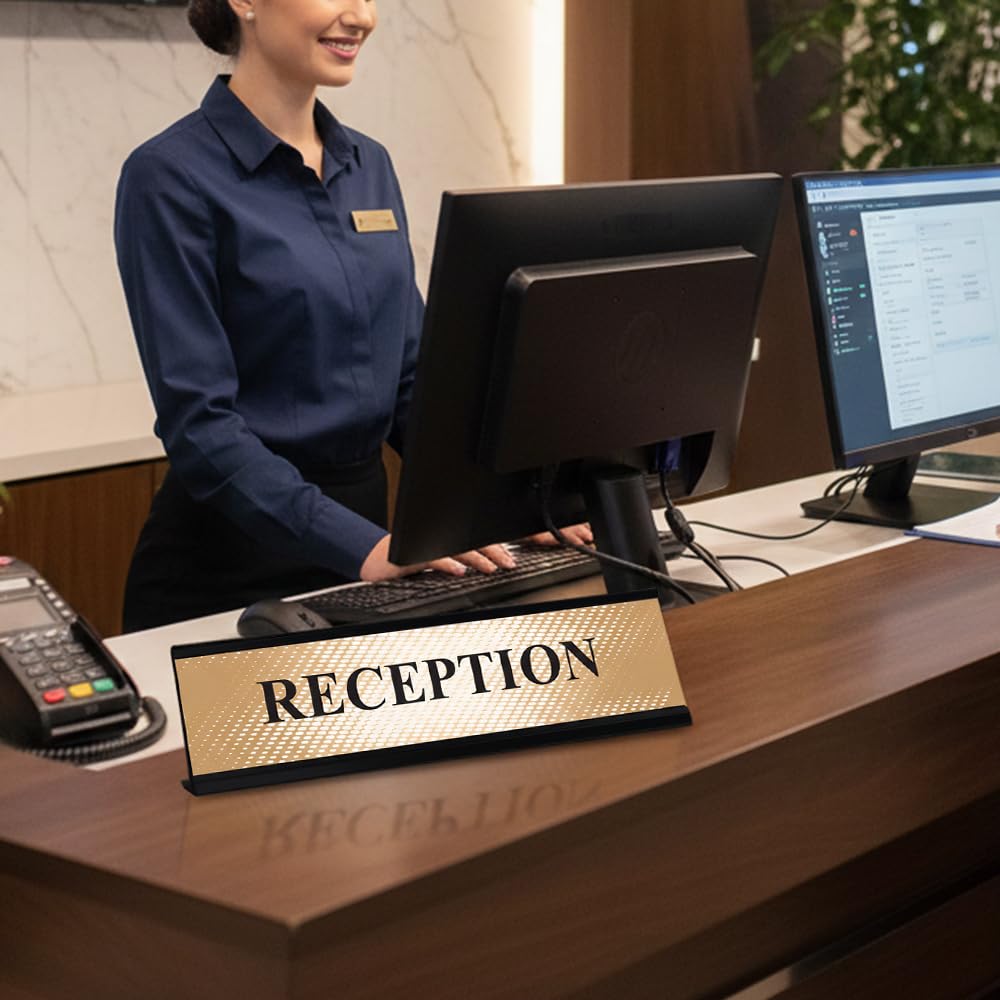 Reception, Designer Series Desk Sign, Novelty Nameplate (2 x 8")