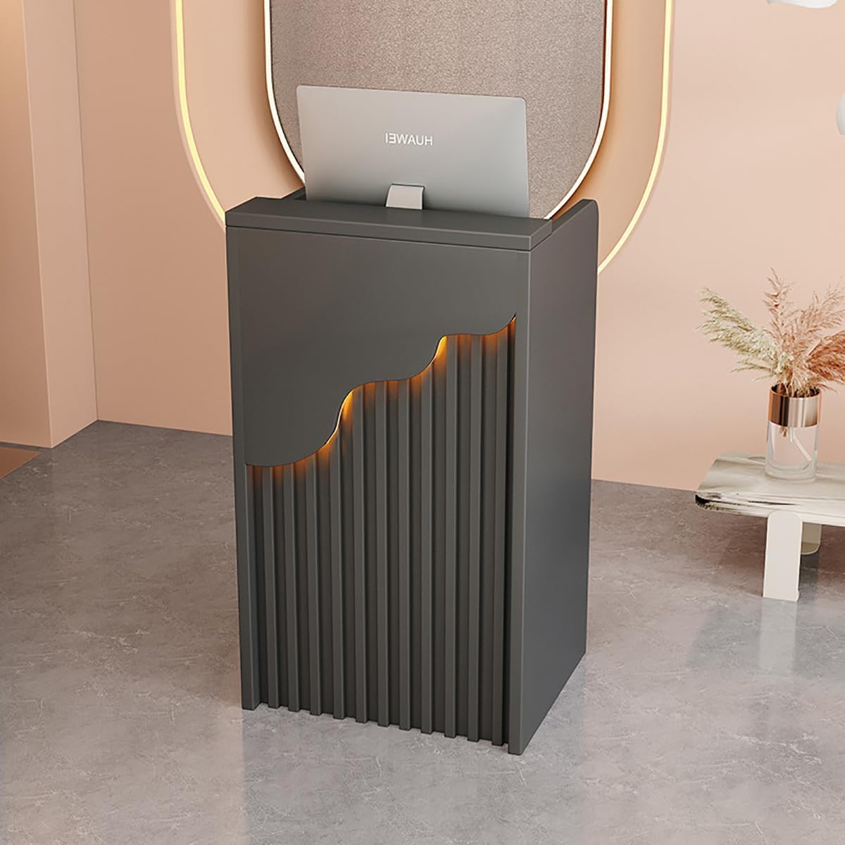 Reception Desk for Spaces with Lockable Drawer, Compact Office Counter Desk Counter Modern Front Lockable Drawers,Modern L-Shaped Reception Desk - Stylish Checkout Counter for Office, Restau