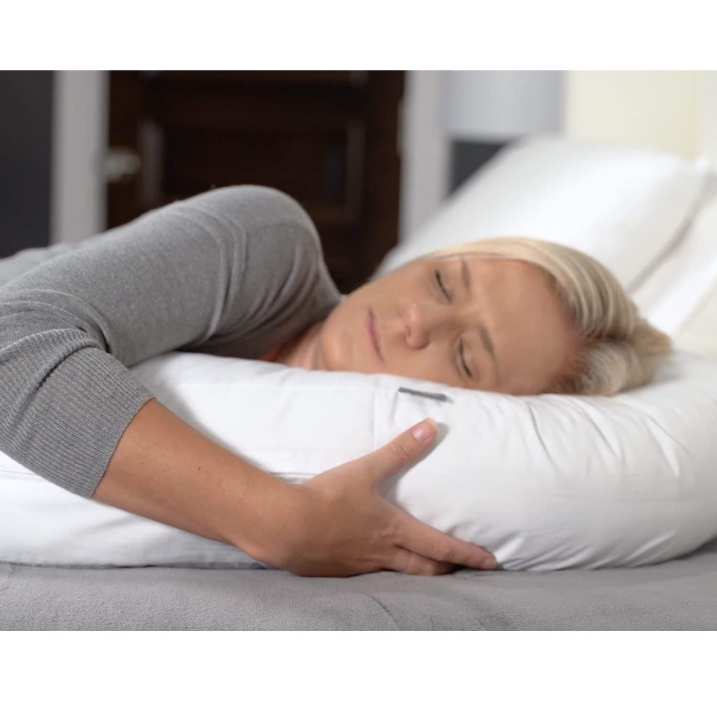 DMI U-Shaped Side Sleeping Pillows For Neck And Shoulder Pain |Side Sleeper Neck Pillow & Pregnancy Pillow Side Sleeper With Ear Hole | Back, Hip, & Sciatica Relief(30"x20"x6")