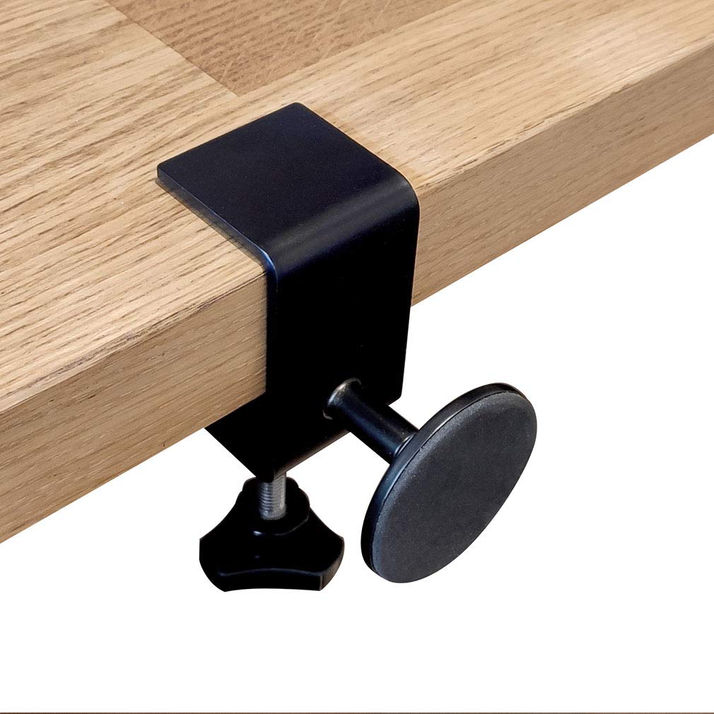 2 Pcs Adjustable Desk Wall Spacers - Table Wall Protectors, Desk Top Spacers, Wall Bumpers, Furniture Protectors (Black)
