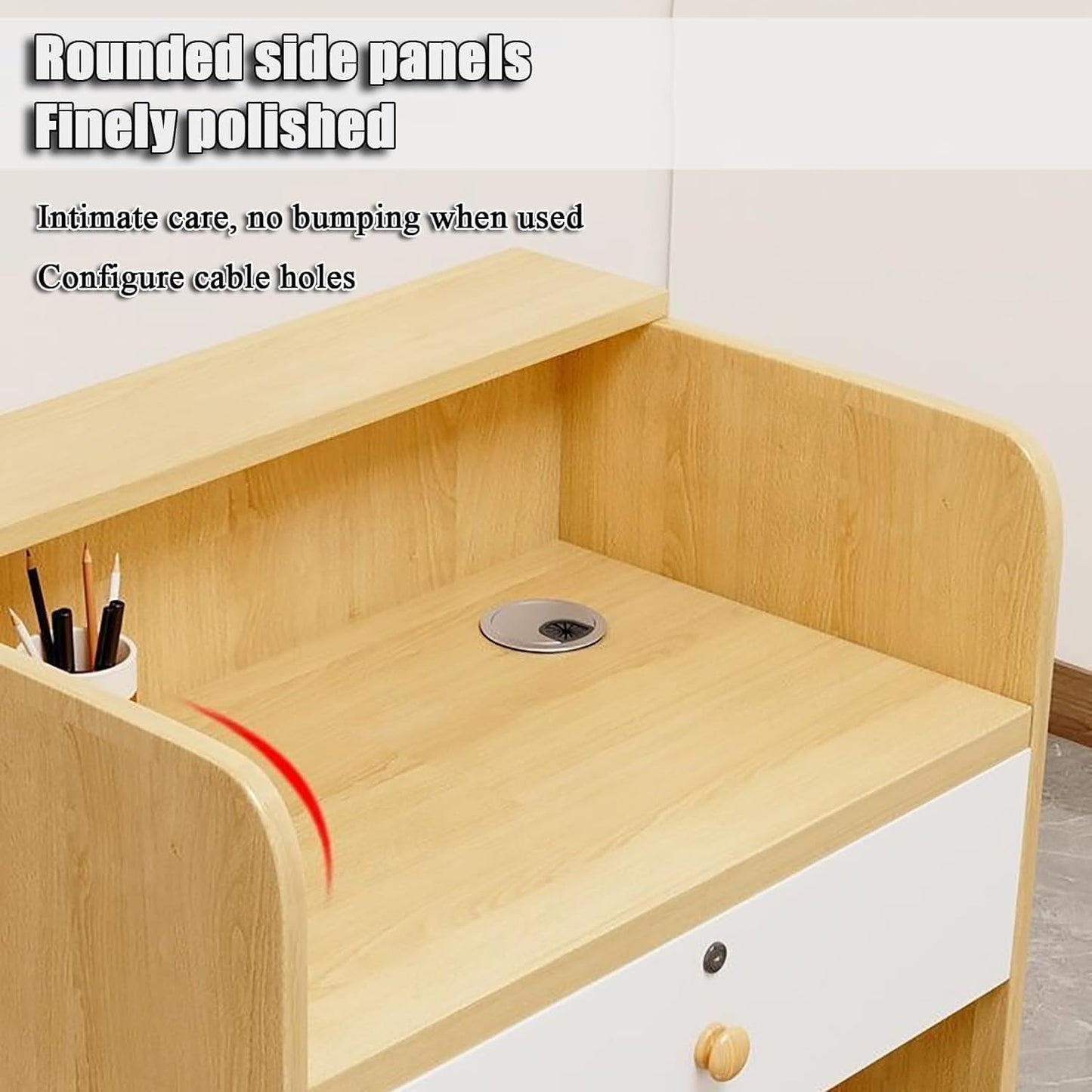 Reception Desk for Spaces with Lockable Drawer, Compact Office Counter Desk Counter Modern Front Lockable Drawers,Modern L-Shaped Reception Desk - Stylish Checkout Counter for Office, Restau