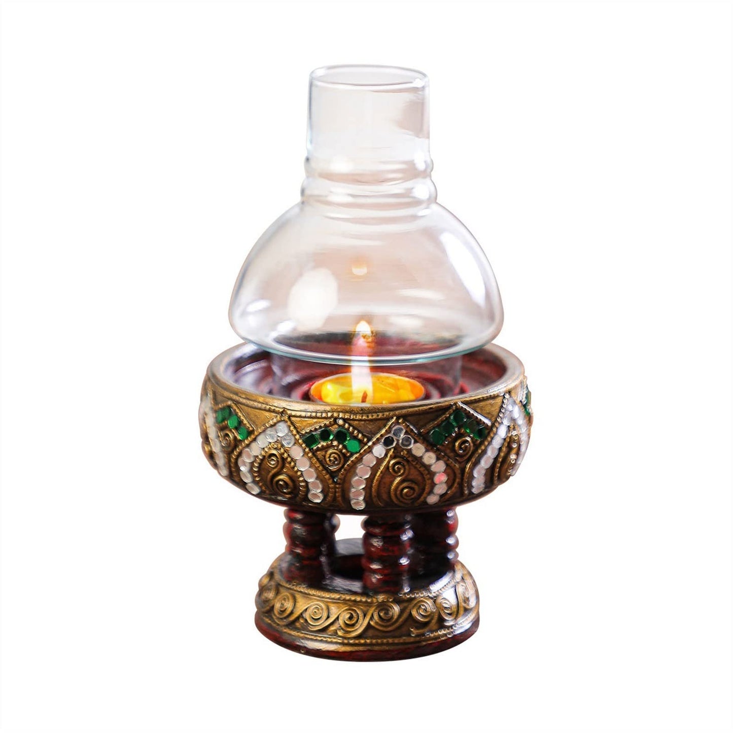 Candlestick Holders Wooden Candlestick Retro Windproof Candle Holder Dinner Table Candlestick Decoration Candle Holders