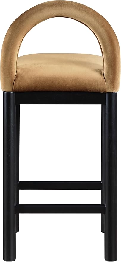 Meridian Furniture 11035Saddle-C Conrad Collection Art Deco Counter Stool