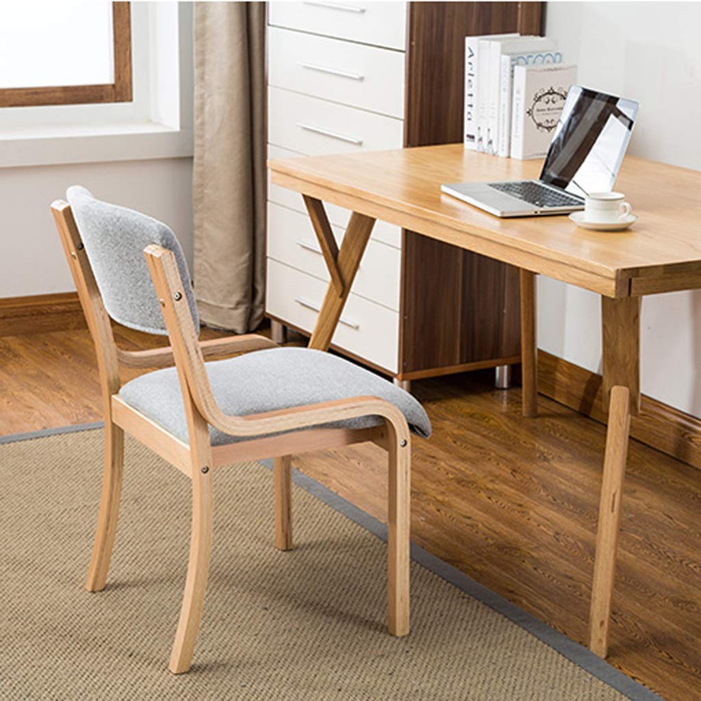 ONMYJFD Stacking Visitor Chair Range - Wood Frame Stack Chair No Arms-,Gray(Blue)