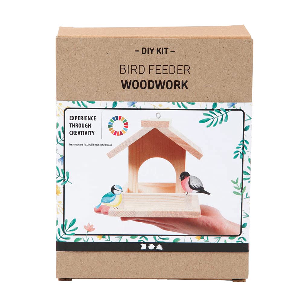 Bird Table, H: 12.5 cm, Depth 14.5 cm, Pine, 1pack, W: 11.5 cm
