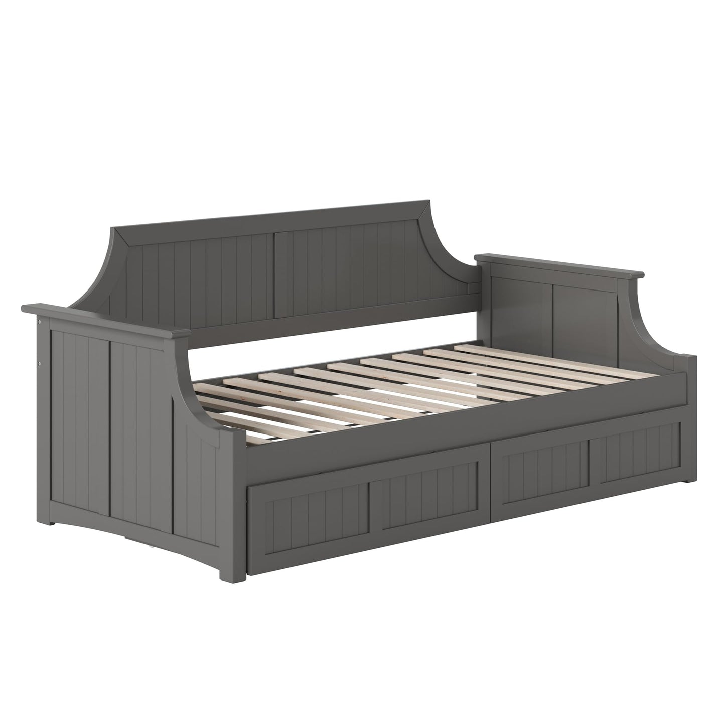 AFI Cambridge Twin Wood Daybed with Set of 2 Drawers in Grey