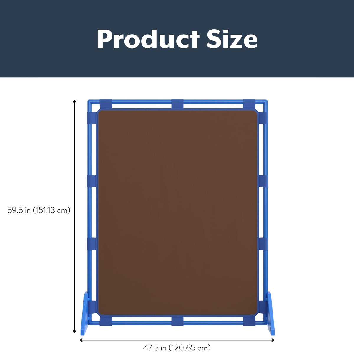 Children's Factory Big Screen PlayPanel, Kids Room Divider, Classroom Privacy Screen, Cantilever Feet Included, Walnut