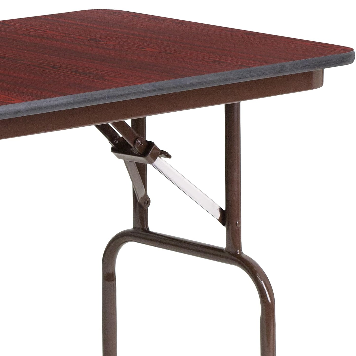 Flash Furniture Frankie Commercial Grade 4-Foot Mahogany Melamine Laminate Folding Banquet Table