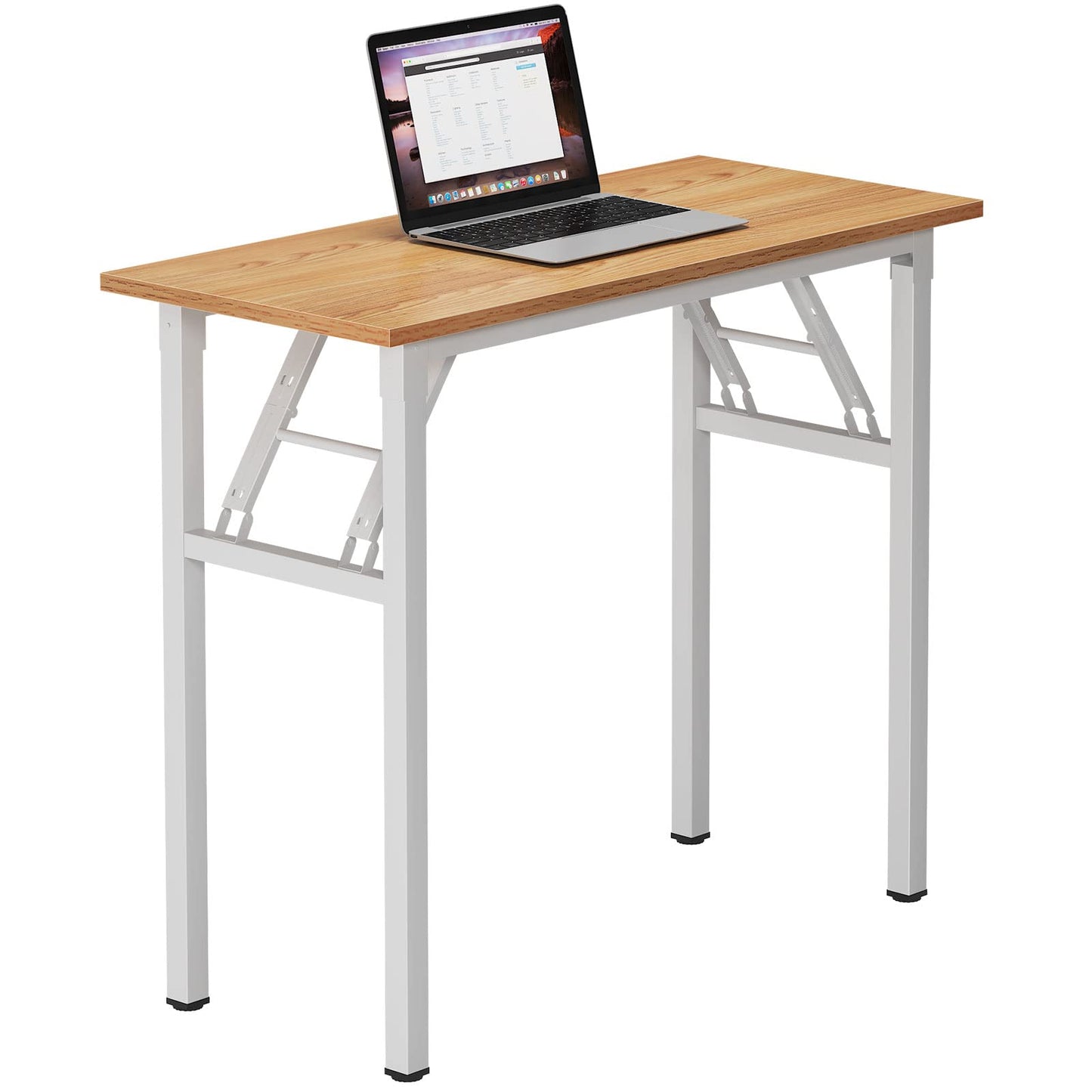 Need Small Desk, 31.5 x 15.7 Inches No Assembly Foldable Writing Table,Sturdy and Heavy Duty Folding Computer Desks for Small Space/Home Office/Dormitory AC5BW(80 * 40)