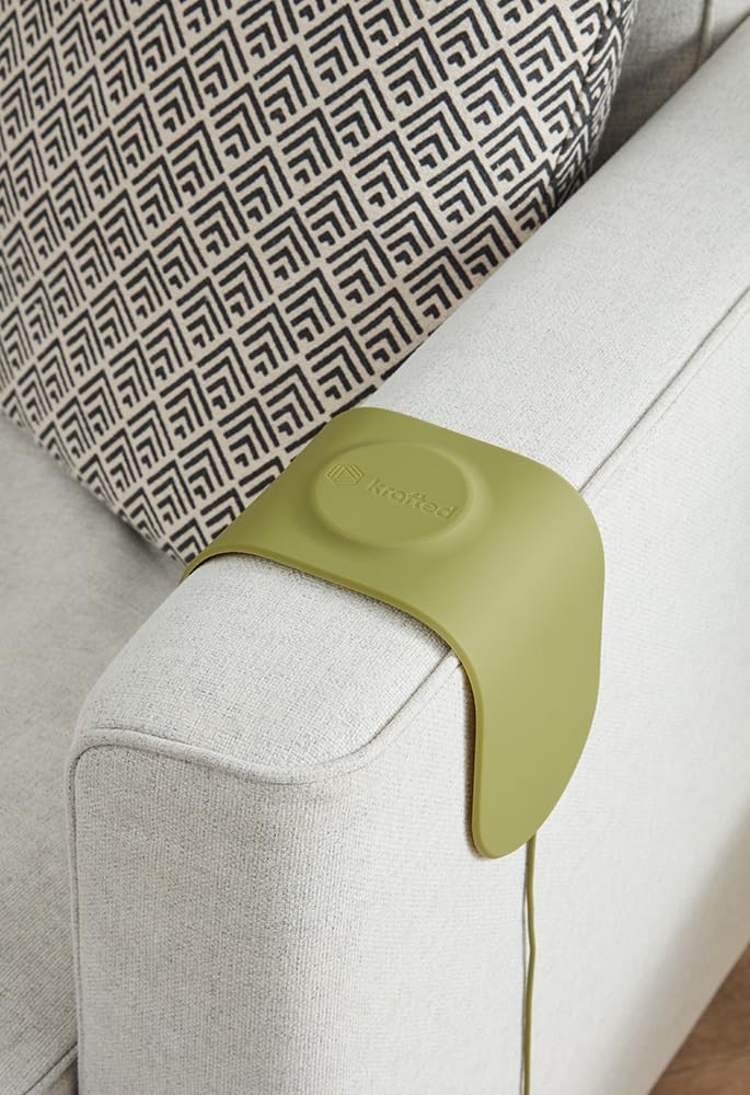 Krafted “Couch” Wireless Sofa-Arm Charger - Stylish Fast Charge Magnetic Wireless Charge - Elegant Over-Arm Design for Effortless Charging - Style Matcha