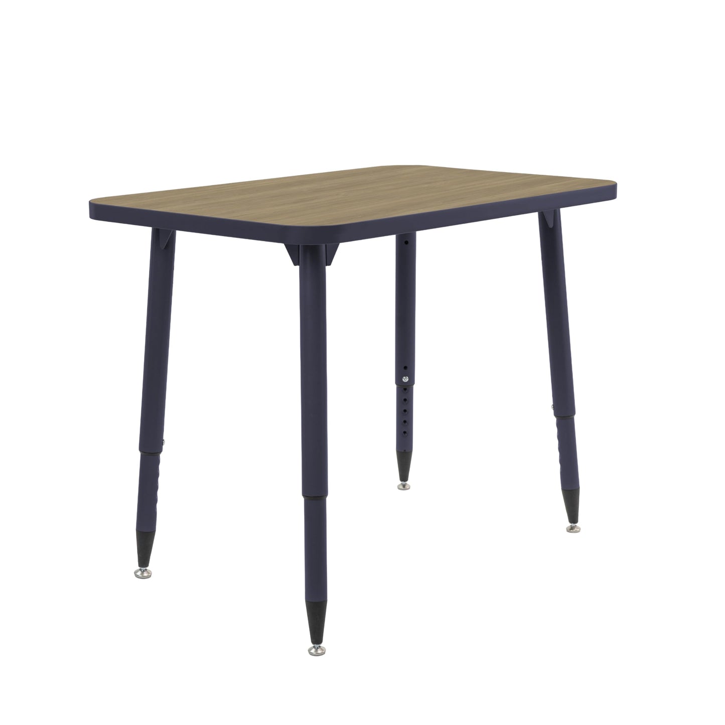 Adapte Commercial Classroom Activity Table - 24" x 36" Rectangle, ADA Compliant Tapered Legs with Glides & Casters, Adjustable Height 22-34" Wheelchair Accessible, School & Office Furniture