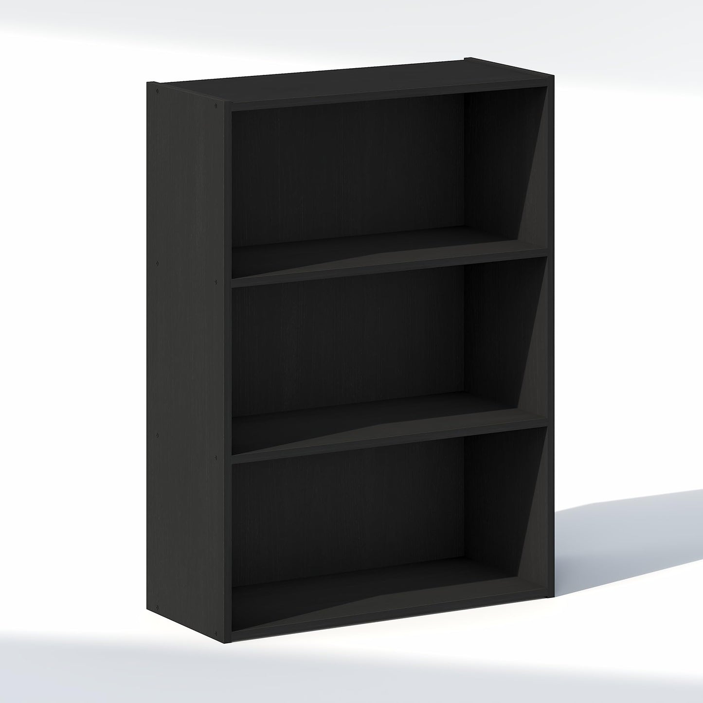 Furinno Reed Closet Organizers and Storage, 3-Tier Closet Organizer, Open Shelf Closet Storage, for Wardrobe, Bedroom, Living Room, Americano