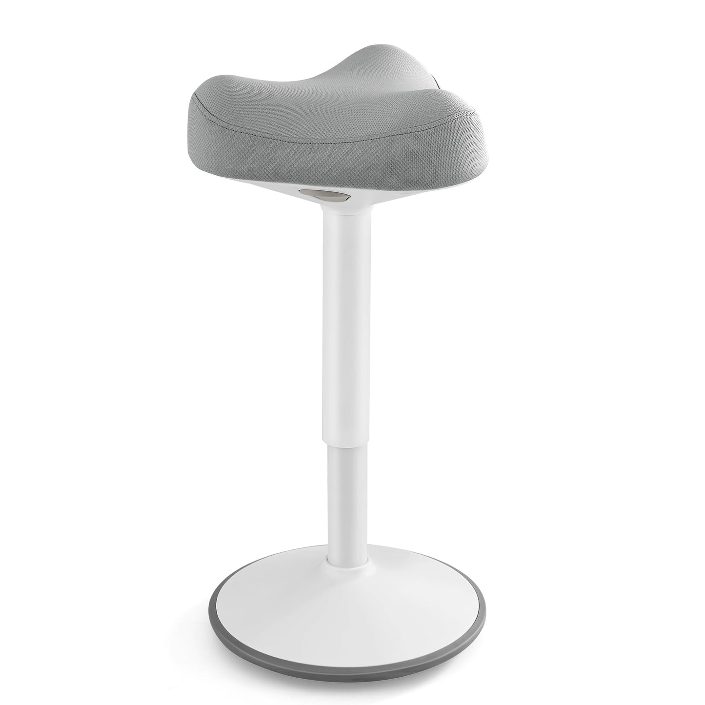 SONGMICS Ergonomic Wobble Stool, Height Adjustable Standing Desk Stool 23.3-33.1 Inches, Swivel Balance Chair with Non-Slip Base, Saddle Seat, for Active Sitting, Office, Home, Dove Gray UOSC008G01