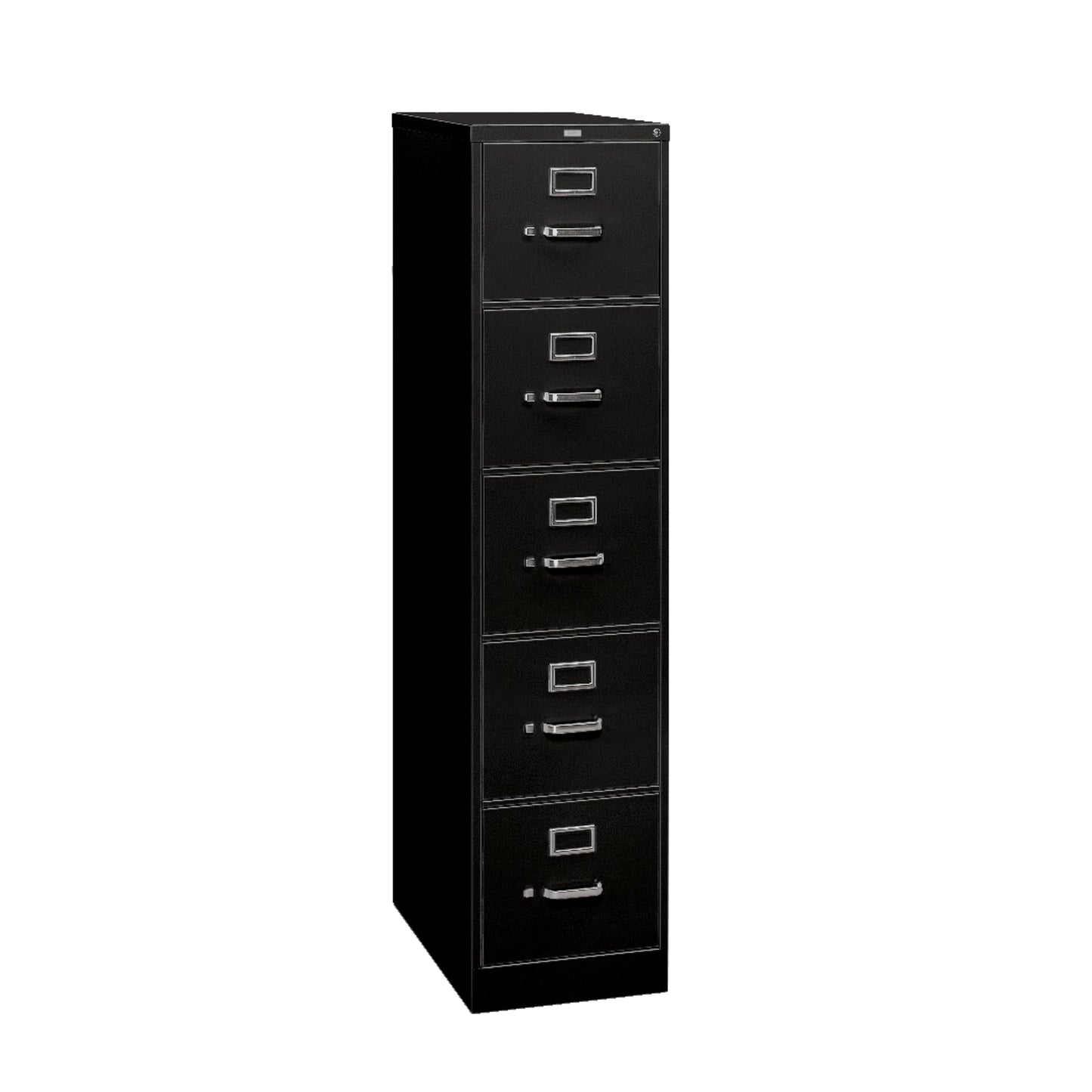 HON 5 Drawer Vertical File Cabinet with Lock, Metal Filing Cabinets with 5 Drawers for Hanging Files and Letter Files, 26.5" Deep, Black