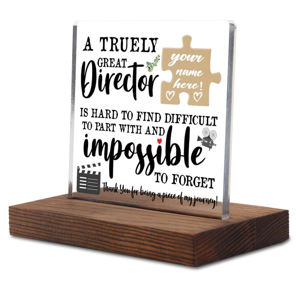 CWGOTC A Truly Great Director Sign Decor, Thank You Appreciation Gifts for Director Week Graduation Christmas Birthday Office Desk Decor Decorative Signs Plaque YPT16