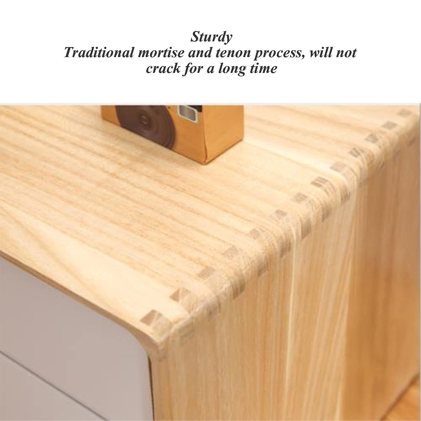 ZGLINMZ Solid Wood Desktop File Cabinet Organizer with Drawer for A4 Files Office and School Supplies Storage Box(A-3 Drawers)