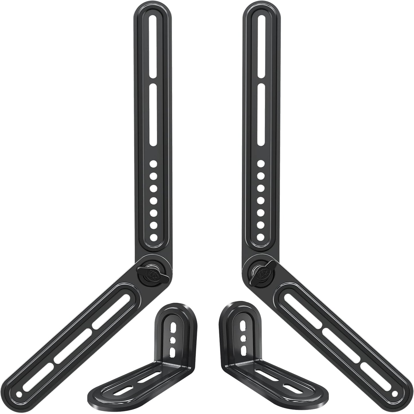 Mounting Dream Soundbar Mount Bracket for Mounting Above or Under TV Fits Most of Sound Bars Up to 15 Lbs, with Detachable Long Extension Plates MD5420
