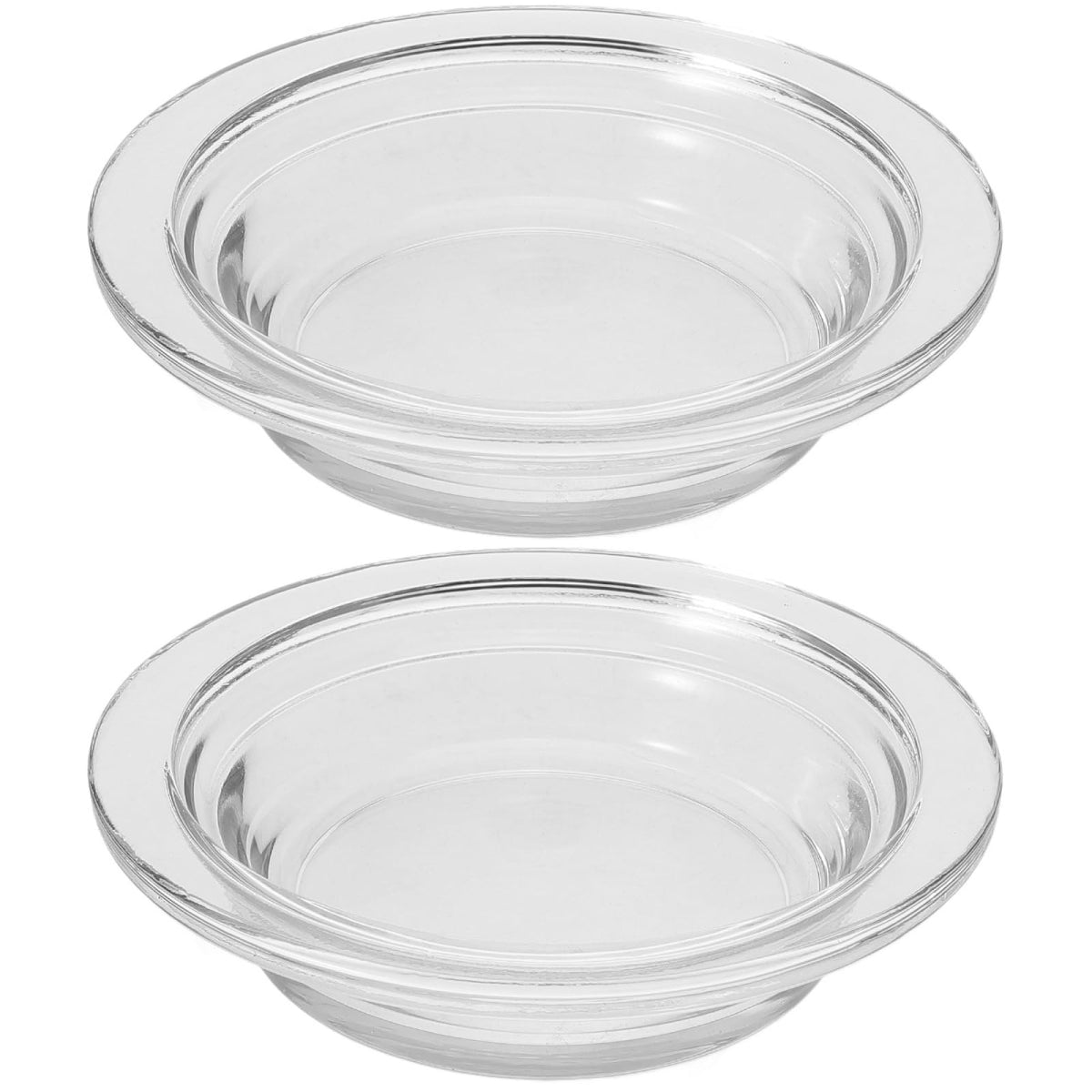 TOPPERFUN 2Pcs Replacement Wax Warmer Dish, 4.5in Glass Transparent Aromatherapy Essential Oil Diffuser Dishes for Home, Office, or Meditation