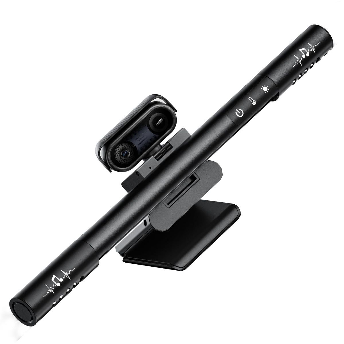 VoltHarbor 4K Webcam with Ring Light & Microphone, 4K Ultra HD Streaming Camera, Built-in Dual Noise-Canceling Mics, Auto Light Correction, for Zoom/Skype/Teams/YouTube/Twitch, Plug & Play, for PC