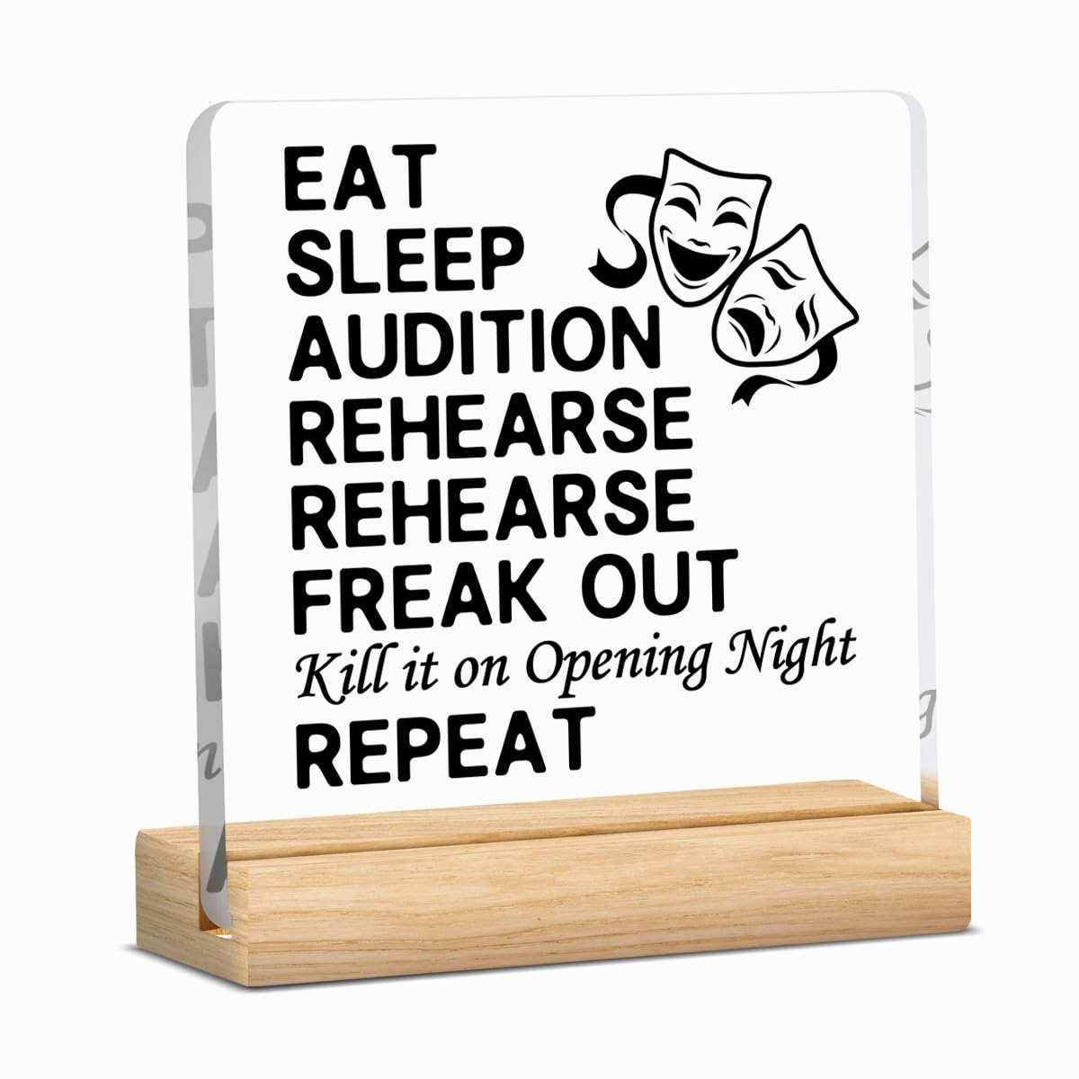 Theater Gifts Theater Actor Actress Gifts Director Gifts Drama Gift Musical Theatre Gifts for Performers Theatre Enthusiast Office Home Desk Shelf Decor Acrylic Sign